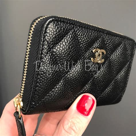 chanel zipped wallet small